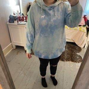 Tye dye blue Victorias second sweater